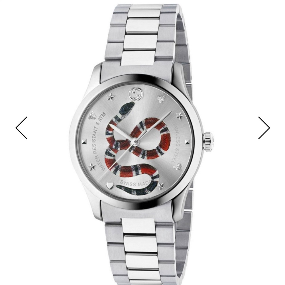 Gucci stainless steel unisex snake watch
